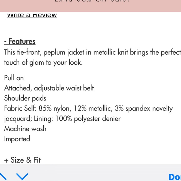 Bcbgeneration Bcbg metallic knit jacket NWT xs - Picture 4 of 8